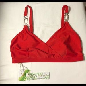 red bikini top